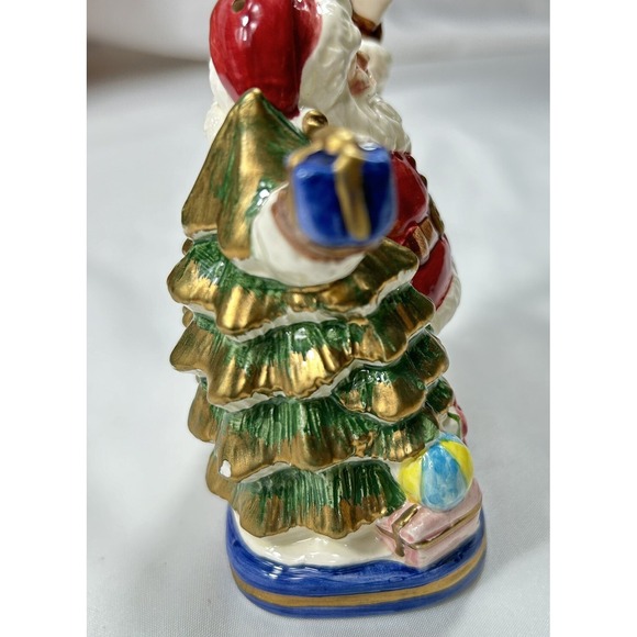 Fitz &‎ Floyd Omnibus Santa North Pole Express Mail Bag Pepper Shakers - Picture 6 of 7